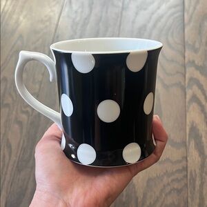 Polka Dot Black and White Mug